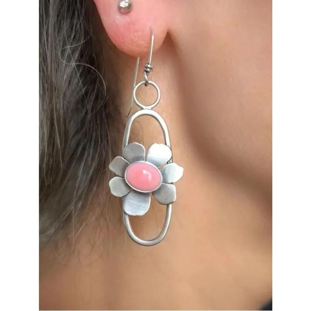Boho flower Drop Earrings #2669